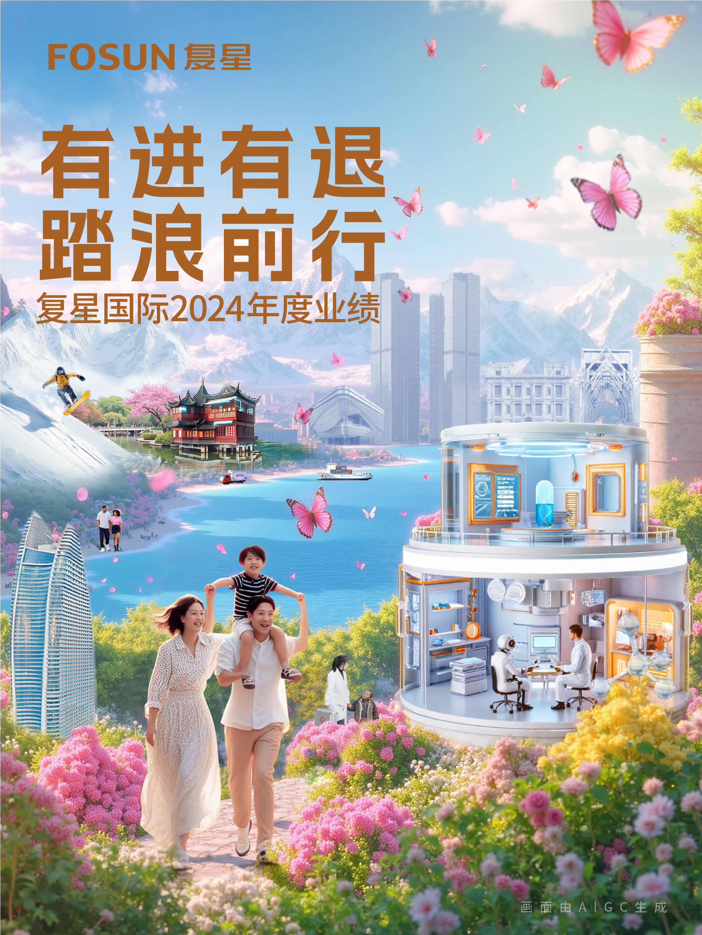 复星国际颁布2024年业绩：总收入人民币1921.4亿元，，，，，，产业运投机润人民币49亿元，，，，，，整体经营面稳重